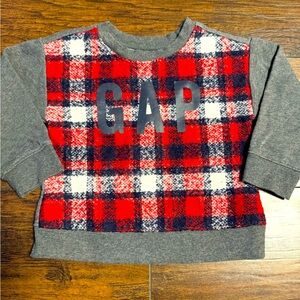 Baby Gap + Pendleton Merge Crew Neck Sweater Baby Size 18-24 Months Red/Blue